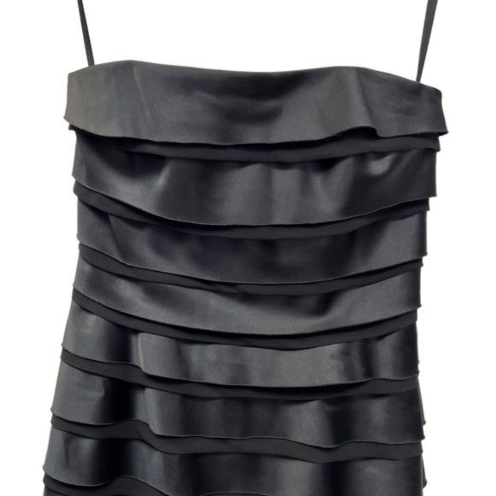 White House Black Market NWT Black Strapless Ribbon Cocktail Dress - Picture 3 of 9